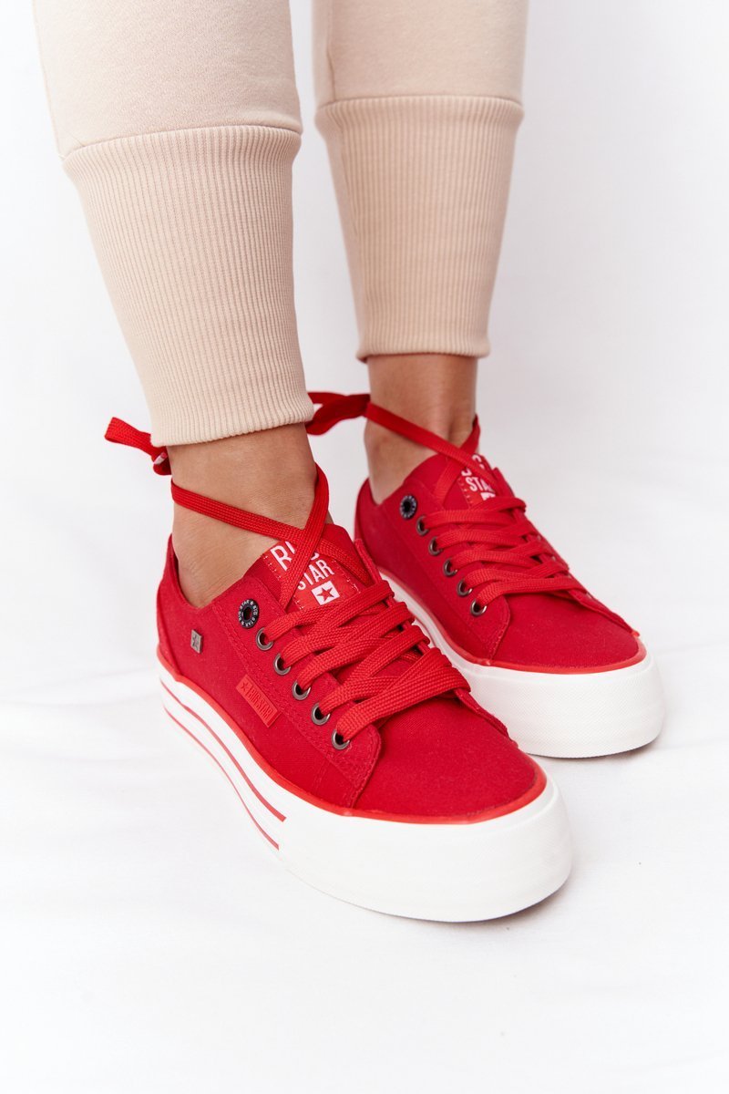 Women's Sneakers On A Platform BIG STAR HH274053 Red